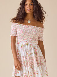 Clayton Floral Mini Dress Detail 3 - TULLABEE