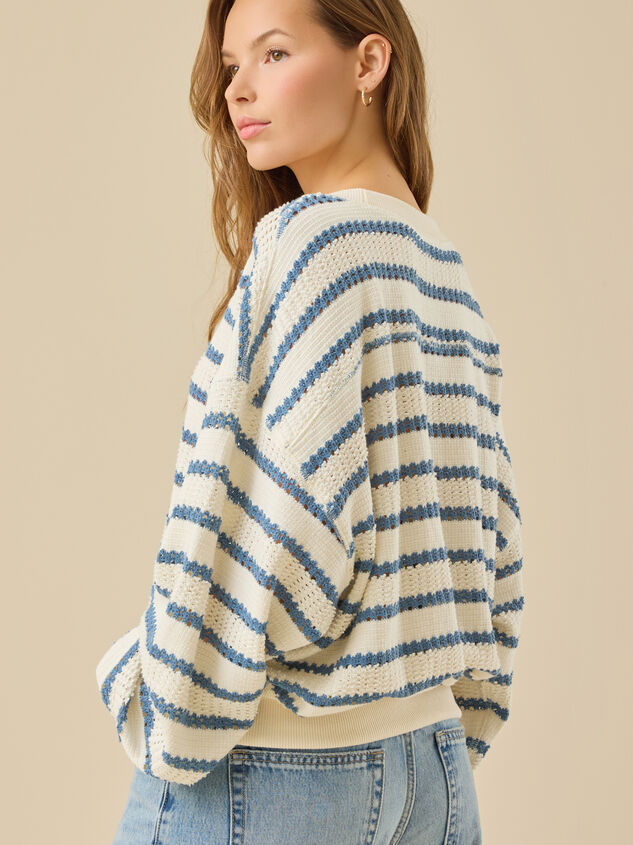 Brooke Textured Striped Top Detail 6 - TULLABEE