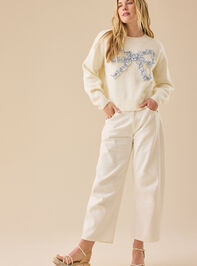 Chandler Gingham Bow Pullover - TULLABEE