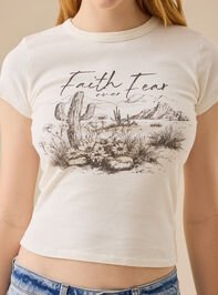 Faith Over Fear Baby Tee Detail 2 - TULLABEE