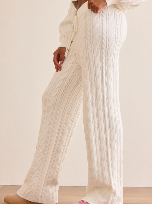 Dreamline Cable Knit Pant Detail 3 - TULLABEE