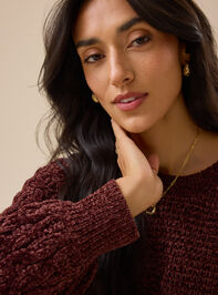 Britton Cable Sweater Detail 2 - TULLABEE