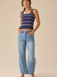 Nubia Embroidered Smocked Top Detail 2 - TULLABEE