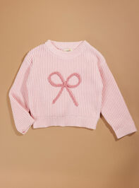 Bow Embroidered Sweater Detail 2 - TULLABEE