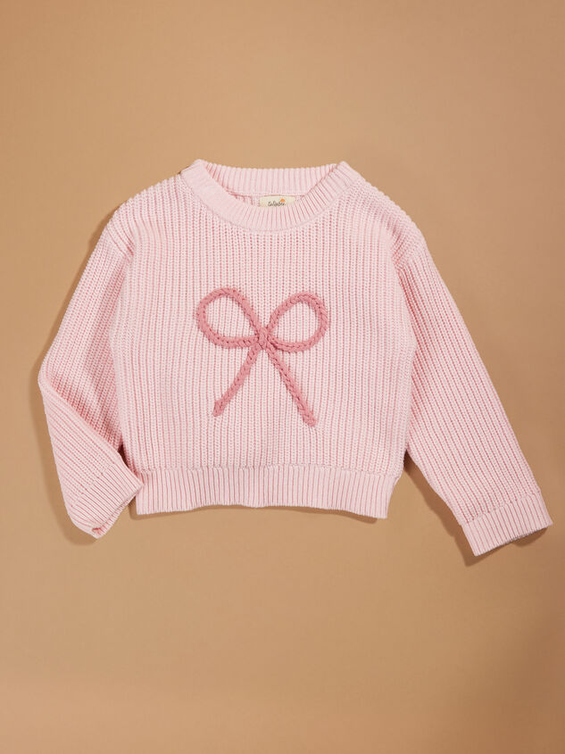 Bow Embroidered Sweater Detail 2 - TULLABEE