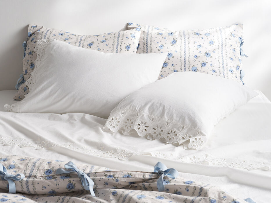 Jane Eyelet Cotton Sheet Set - TULLABEE - 