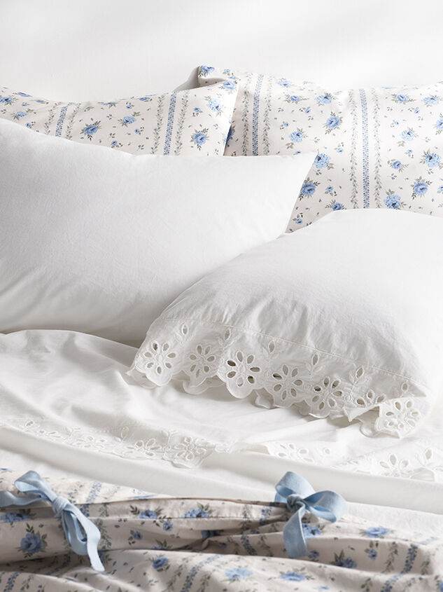 Jane Eyelet Cotton Sheet Set - TULLABEE