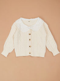 Lillian Lace Collar Sweater Detail 2 - TULLABEE