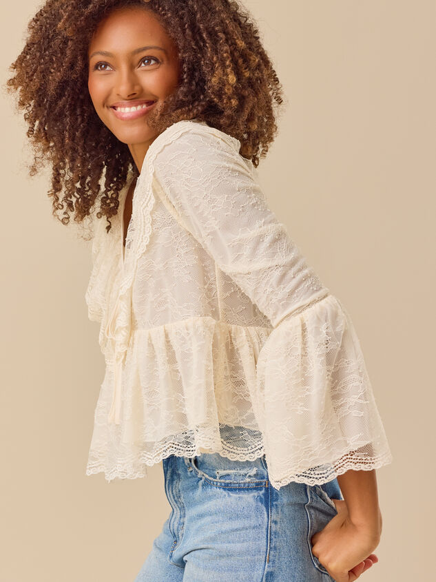 Suki Lace Bell Sleeve Top Detail 5 - TULLABEE