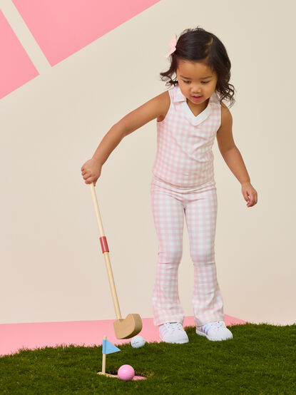 Lena Gingham Flare Leggings - TULLABEE