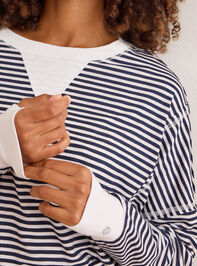 Her League Striped Pullover Detail 4 - TULLABEE