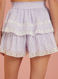 Reign Lace Floral Shorts Detail 4 - TULLABEE