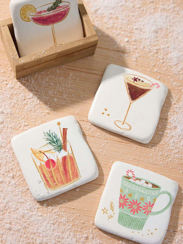 Christmas Cocktail Coaster Set - TULLABEE