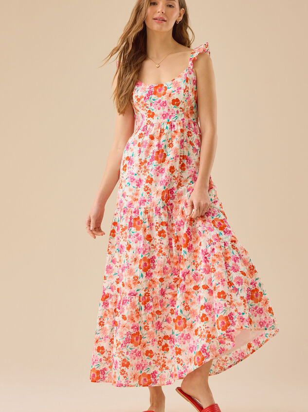 Lindy Floral Maxi Dress Detail 4 - TULLABEE