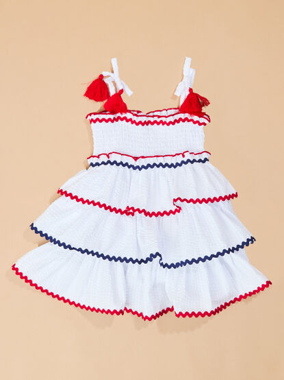 Americana Fun Ric Rac Dress - TULLABEE