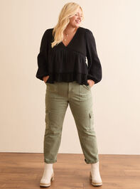 Mica Green Cargo Jeans - TULLABEE