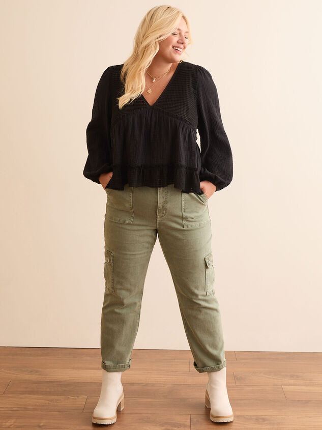 Mica Green Cargo Jeans - TULLABEE