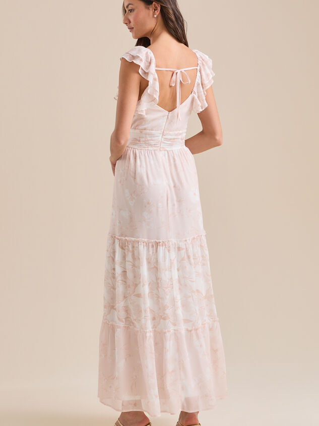 Cassie Floral Maxi Dress Detail 4 - TULLABEE