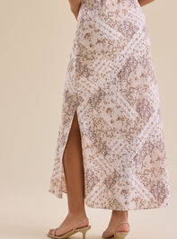 Lauren Floral Maxi Skirt Detail 5 - TULLABEE