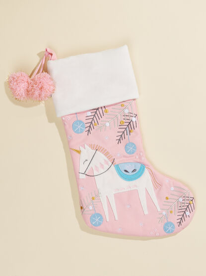 Unicorn Embroidered Stocking - TULLABEE