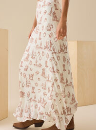 Indie Western Maxi Skirt Detail 4 - TULLABEE
