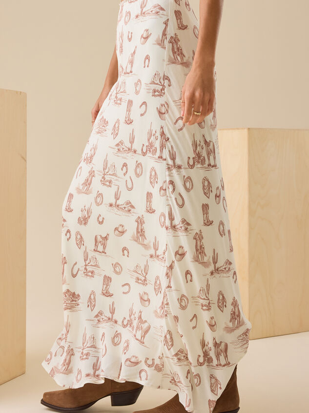 Indie Western Maxi Skirt Detail 4 - TULLABEE