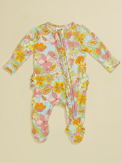 Piper Floral Ruffle Sleeper - TULLABEE