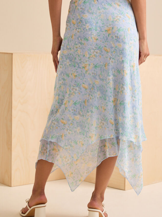 Winona Floral Midi Skirt Detail 5 - TULLABEE