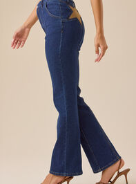 Skyla Star High Rise Jeans Detail 3 - TULLABEE