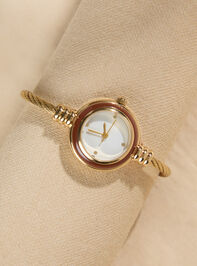 Cocoa Round Face Cuff Watch - TULLABEE
