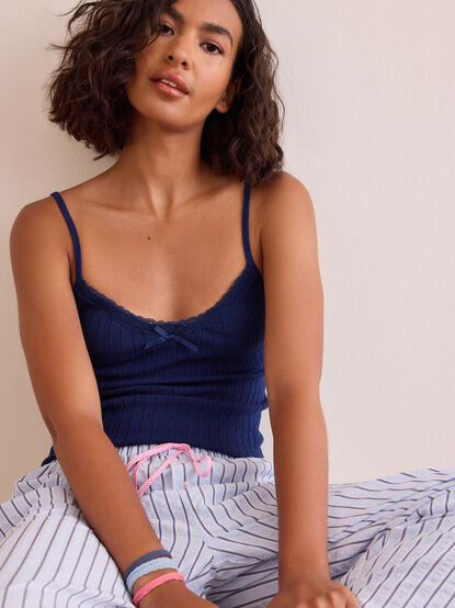 Lace Trim Cami - TULLABEE