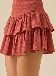 Cody Eyelet Mini Skort Detail 4 - TULLABEE
