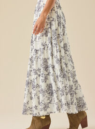 Daphne Floral Maxi Skirt Detail 5 - TULLABEE