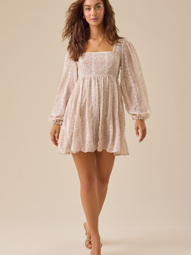 Antonia Floral Mini Dress Detail 3 - TULLABEE