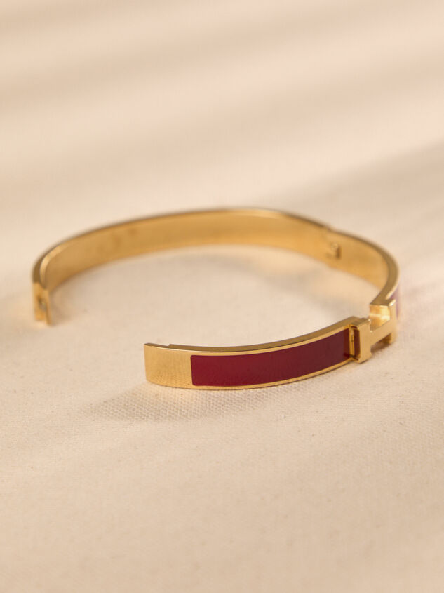 H Bangle Bracelet Detail 2 - TULLABEE