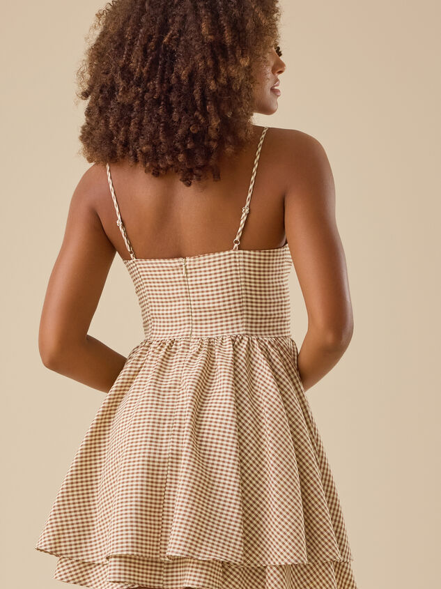 Story Gingham Mini Dress Detail 4 - TULLABEE