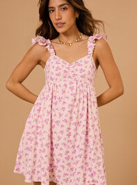 Amy Floral Mini Dress Detail 2 - TULLABEE