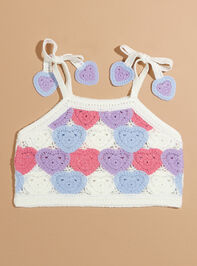Arabella Toddler Heart Crochet Tank Detail 2 - TULLABEE