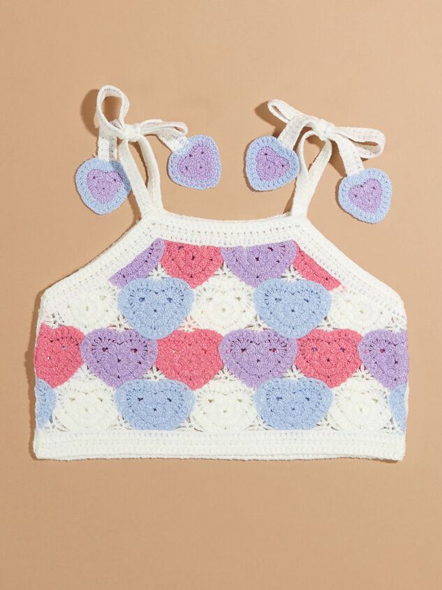 Arabella Toddler Heart Crochet Tank Detail 2 - TULLABEE