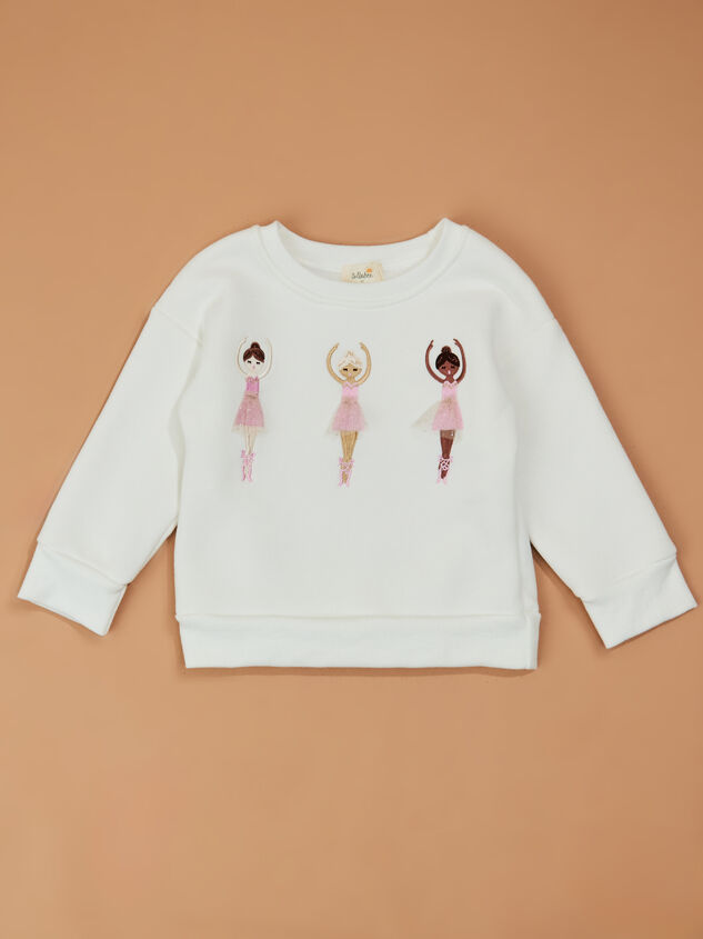 Ballet Bloom Embroidered Sweatshirt - TULLABEE