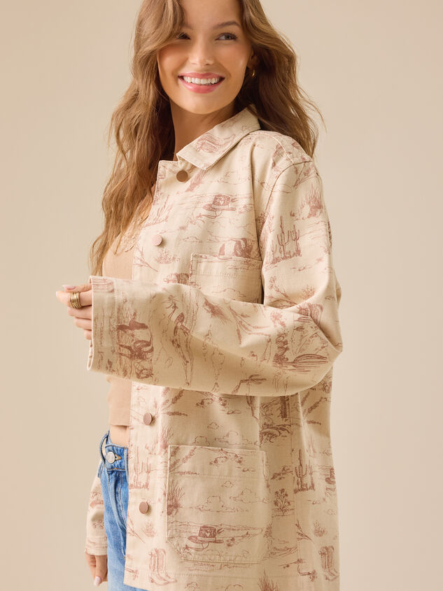 Cassidy Western Denim Jacket Detail 4 - TULLABEE
