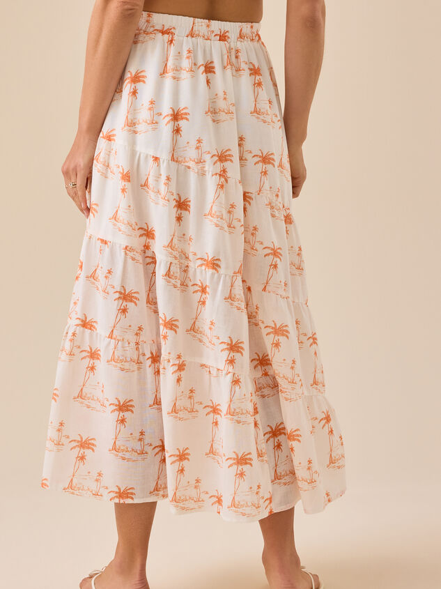 Gigi Floral Maxi Skirt Detail 5 - TULLABEE