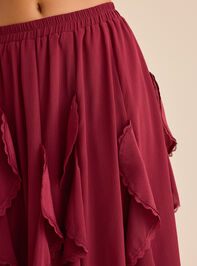 Autumn Ruffle Midi Skirt Detail 5 - TULLABEE