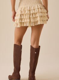 Camila Tiered Lace Mini Skirt Detail 5 - TULLABEE
