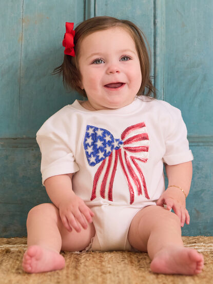 Americana Bow Romper - TULLABEE