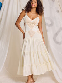 Halston Crochet Maxi Dress Detail 2 - TULLABEE
