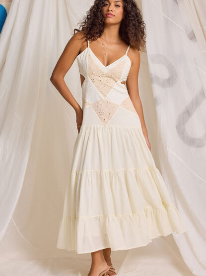 Halston Crochet Maxi Dress - TULLABEE