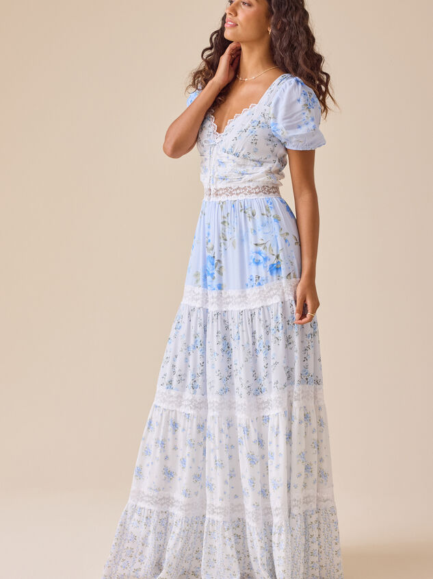 Hanna Floral Maxi Dress Detail 3 - TULLABEE