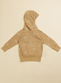 Smiley Terry Toddler Hoodie Detail 2 - TULLABEE