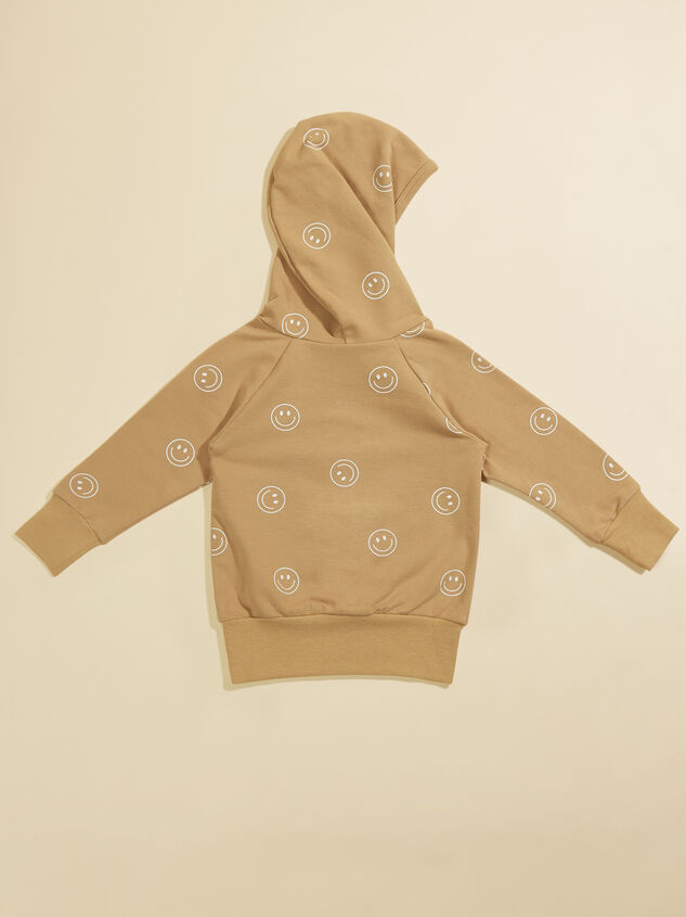 Smiley Terry Toddler Hoodie Detail 2 - TULLABEE